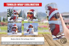 Tumbler Wrap Robin Bird Christmas Product Image 1
