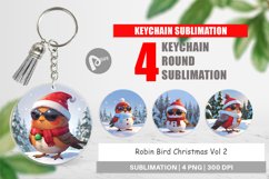 Keychain Robin Bird Christmas Product Image 1