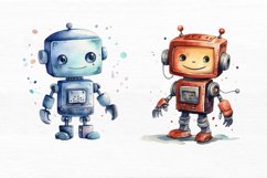Robot Boy Watercolor Sublimation clipart Product Image 6