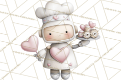 Robot Valentine Clipart PNG Futuristic Couple Mechanic Love Product Image 4