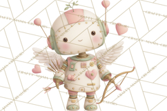 Robot Valentine Clipart PNG Futuristic Couple Mechanic Love Product Image 5