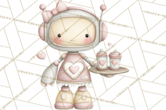 Robot Valentine Clipart PNG Futuristic Couple Mechanic Love Product Image 2