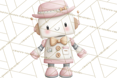 Robot Valentine Clipart PNG Futuristic Couple Mechanic Love Product Image 3