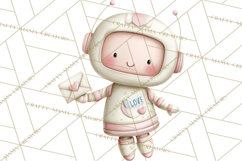 Robot Valentine Clipart PNG Futuristic Couple Mechanic Love Product Image 5