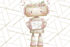Robot Valentine Clipart PNG Futuristic Couple Mechanic Love Product Image 2