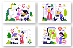 10 Robotic Food Delivery Service Illustration Product Image 2