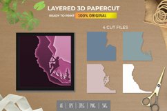 3D Papercut Man Doing Rock Climbing Layered Template Product Image 1