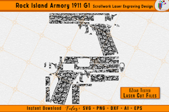 Rock Island Armory 1911 G1 Scrollwork Engraving SVG File
