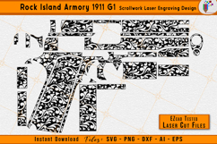 Rock Island Armory 1911 G1 Scrollwork Engraving SVG File