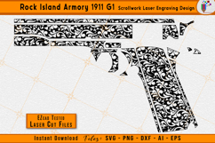 Rock Island Armory 1911 G1 Scrollwork Engraving SVG File
