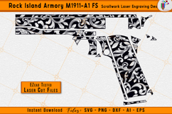 Rock Island M1911 A1 FS Scrollwork Laser Engraving SVG
