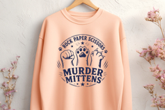 Murder Mittens SVG - Rock Paper Scissors Cat Paw Funny PNG Product Image 2