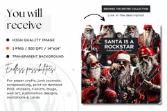 Rock Star Santa claus Christmas PNG Product Image 2