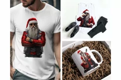 Rock Star Santa claus Christmas PNG Product Image 3