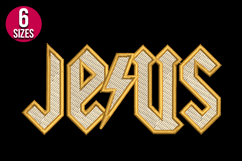Rock Style Jesus Text Patch Machine Embroidery Design Product Image 2