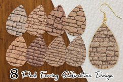 Rock Wall Vintage Earring teardrop sublimation design Product Image 1