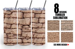 Rock Wall Vintage Tumbler Sublimation Wrap Product Image 1