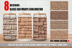 Glass Can Wraps Rock Wall Vintage Product Image 1
