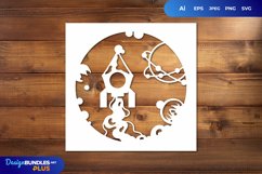 Papercut Rocket SVG Product Image 1