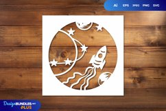 Papercut Rocket SVG Product Image 1