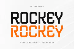 Rockey - Modern Sci-fi Futuristic Font Product Image 1