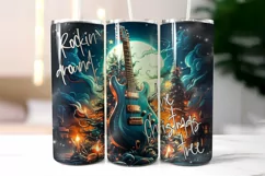 Rocking Around the Christmas Tree Tumbler Wrap | Rock Guitar Product Image 2