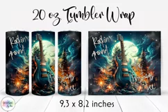 Rocking Around the Christmas Tree Tumbler Wrap | Rock Guitar Product Image 1