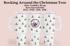 rocking around the christmas tree 40oz quencher tumbler sublimation full wrap high resolution transparant background