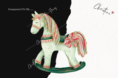 Brush Stroke Christmas Rocking Horse Clipart | Preppy PNG Product Image 2