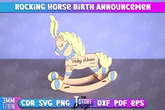 Rocking Horse Birth Announcement Laser Cut Bundle, Metrics Product Image 4