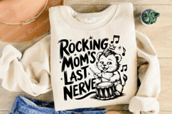 Rocking Moms Last Nerve Funny Design With Cute Drumming PNG Product Image 4
