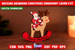 Rocking Reindeer Christmas Ornaments Laser Cut Bundle Product Image 2