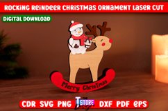 Rocking Reindeer Christmas Ornament | Holiday Decorations Product Image 1