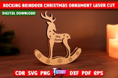 Rocking Reindeer Christmas Ornaments Laser Cut Bundle Product Image 5