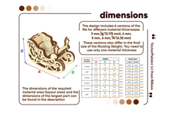 Rocking Sleigh with Santa Claus - Laser Cut File, SVG Plan Product Image 7