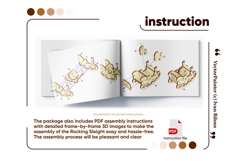 Rocking Sleigh with Santa Claus - Laser Cut File, SVG Plan Product Image 9