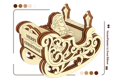 Rocking Sleigh with Santa Claus - Laser Cut File, SVG Plan Product Image 10