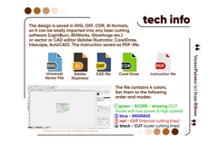 Rocking Unicorn - Laser Cut File, SVG Template of Toy Product Image 8