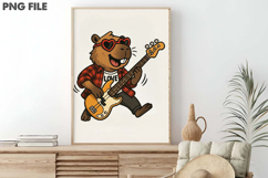 Rockstar Capybara Valentine PNG Product Image 3