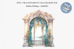 Rococo Window Clipart PNG Victorian Scrapbooking Nursery Art Watercolor Transparent wedding invitation shirt designs sublimation printable bloom architecture watercolor victorian, rococo window architecture clipart, sublimation nursery, wedding invitation