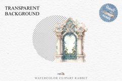 Rococo Window Clipart PNG Victorian Scrapbooking Nursery Art Watercolor Transparent wedding invitation shirt designs sublimation printable bloom architecture