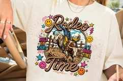 Rodeo PNG Rodeo Time Cowboy, Hold On Tight Western Summer Sh Product Image 6