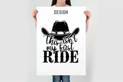 Western Rodeo SVG, Cowboy Hat SVG, This isn't my first ride Product Image 3