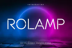ROLAMP - Neon Light Party Font Product Image 1