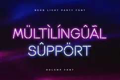 ROLAMP - Neon Light Party Font Product Image 8