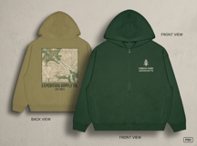 Premium Zipped Hoodie Mockup PSD Bundle for Streetwear Product Image 4