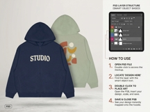 Premium Zipped Hoodie Mockup PSD Bundle for Streetwear Product Image 2