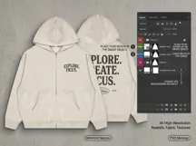 Ficus Zip Hoodie Mockup PSD for Streetwear Brand Product Image 2
