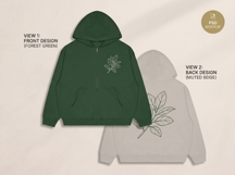 Ficus Zip Hoodie Mockup PSD Bundle for Streetwear Brand Product Image 3