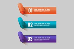 Roll paper color labels banner infographic template design Product Image 1